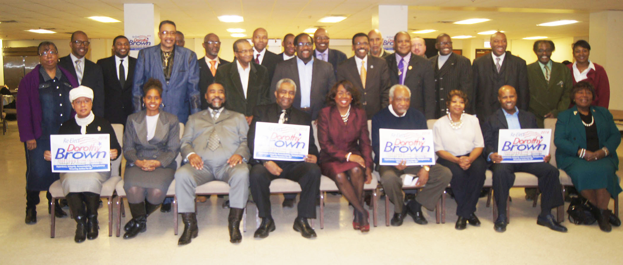 Local area Pastors, ministers and political leaders gathered for breakfast at the JLM Center to show support for Dorothy Brown to be re-elected for Cook County Clerk of the Circuit Court
